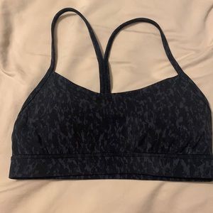 Lululemon Y back sports bra. Size 6. Leopard camo deep coal.